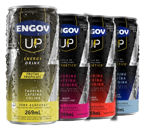 Foto das embalagens de Engov Up.
